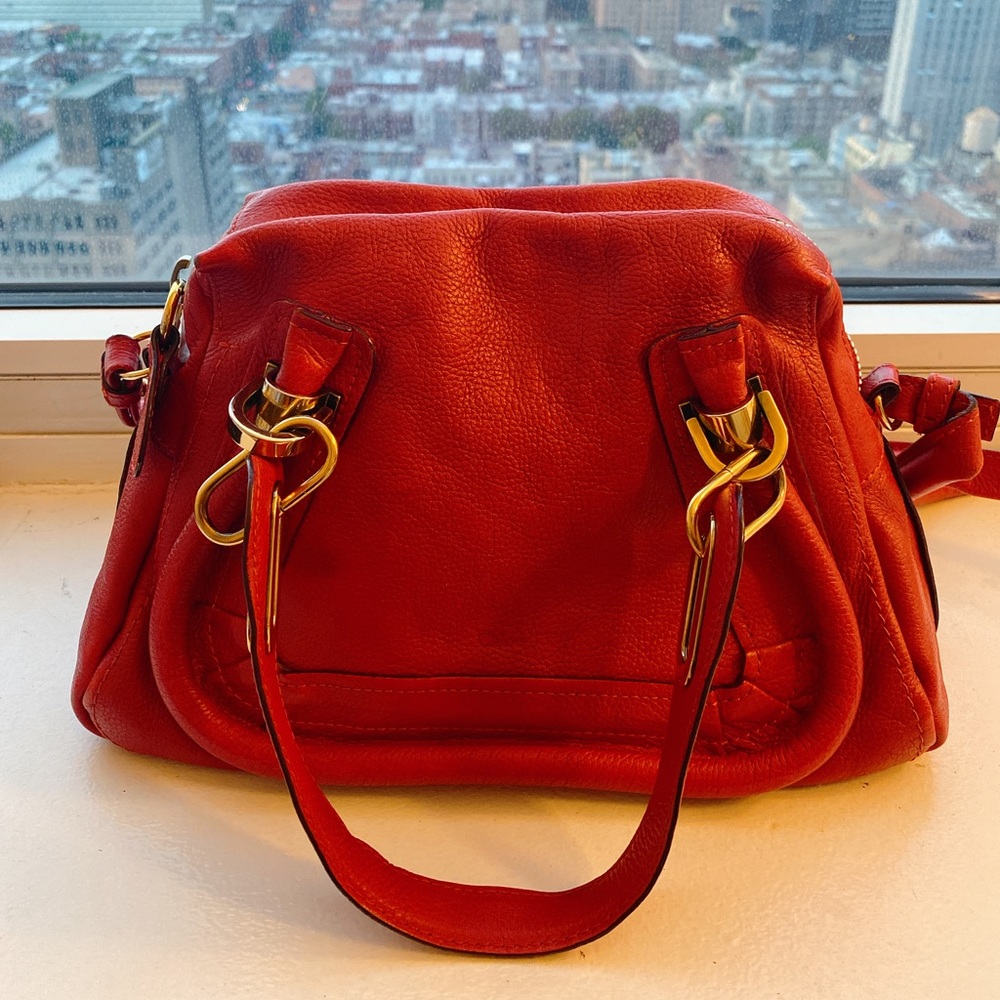 Chloe Red Leather Paraty Small